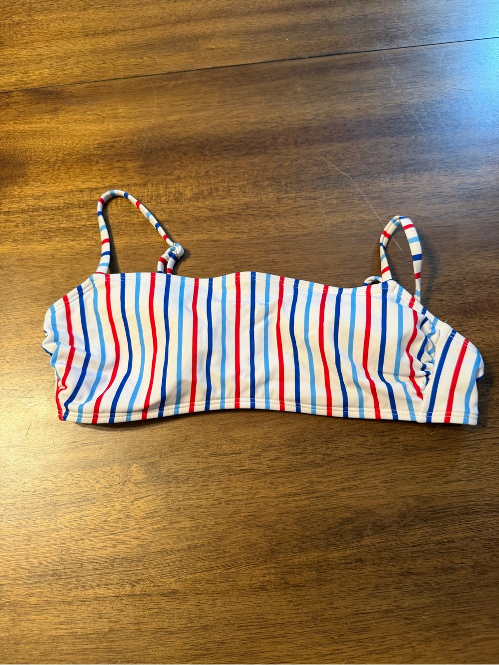 Red & Blue Stripe Swim Top